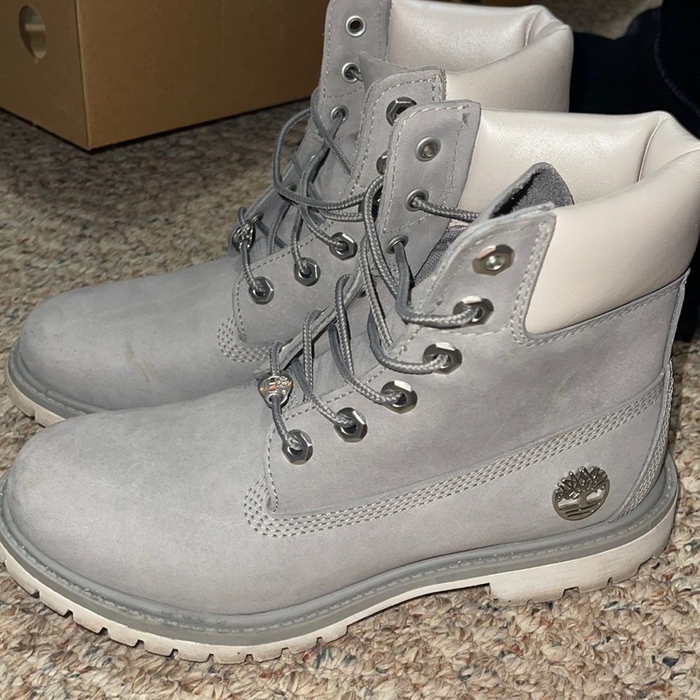 Grey Timberland Boots